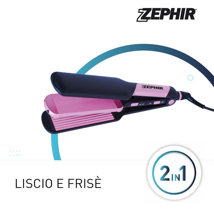 Zephir Haarglätter Breite Keramik Glatt Und Kreppeisen 2In1 Glättend Zhb742