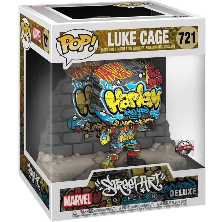 Funko Pop Marvel: Street Art Luke Cage (721) Figur 15cm Deluxe Sonderedition