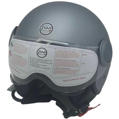 CASCO JET SIRIO MATT MOTO SCOOTER OMOLOGATO ECE VISIERA REMOVIBILE (GRIGIO XL)