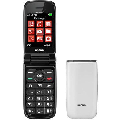 Brondi Magnum 4 GSM-Klapphandy Maxi-Display Dual-SIM 1,3-MP-Kamera Weiß