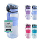 PLASTIC WATER BOTTLE 550ML STRAW/SPOUT FOR KIDS SCHOOL SPORTS GYM