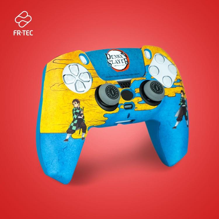 Frtec Cover Custodia Rigida Controller Ps5 Dualsense Demon Slayer +Grips+Sticker