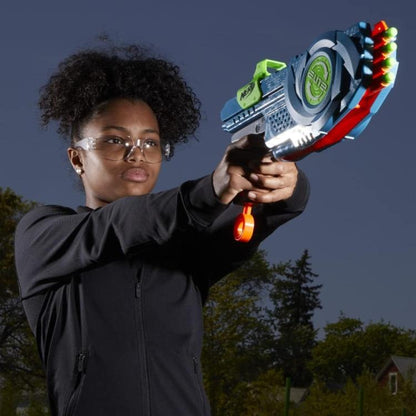 Hasbro - Nerf Elite 2.0 Flip-8 Pistola Giocattolo Fucile Motorizzato Spara Dardi