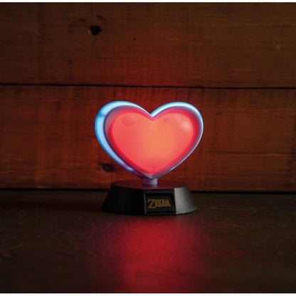 Paladone Lampada Da Tavolo 3D Zelda 03 Heart Container Light Luce Notturna Cuore