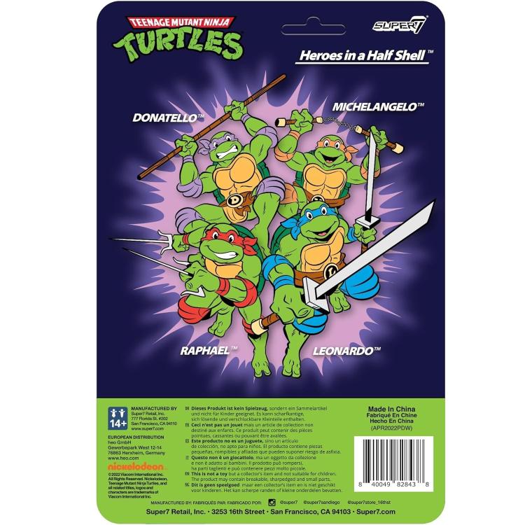 Reaction Super7 Turtles "Leonardo" Actionfigur Turtle Tmnt Sammlung