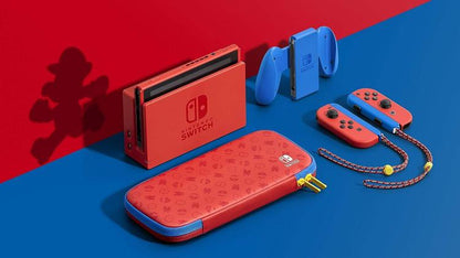 Nintendo Switch Konsole 1.1 Mario Red & Blue Special Edition + Tragetasche