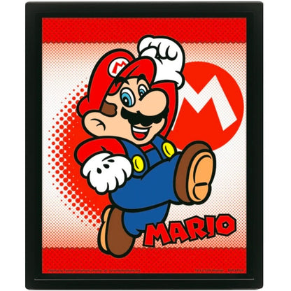 Pyramid - Super Mario Bros / Yoshi Flip Poster gerahmt 3D Wackelbild