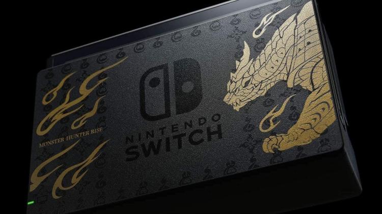 Nintendo Switch Handheld-Konsole 1.1 + Monster Hunter Rise (Special Edition)