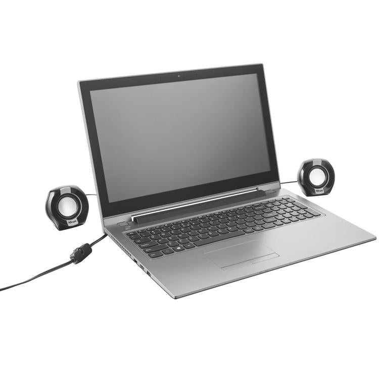 Trust Polo Speaker 2.0 Lautsprecher 8W PC Audio Set Stereo Desktop Lautsprecher Schwarz