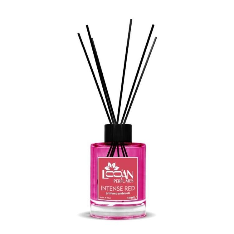 Looan Raumduft Diffuser mit Stäbchen 140ml Hausduft Intense Red