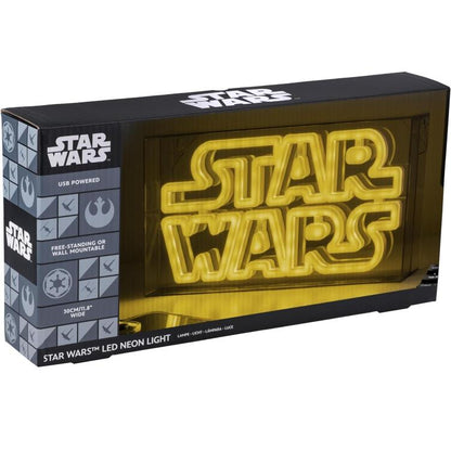 Paladone Tisch-/Wandlampe Star Wars Logo LED Neon Licht 30cm 3D Offiziell