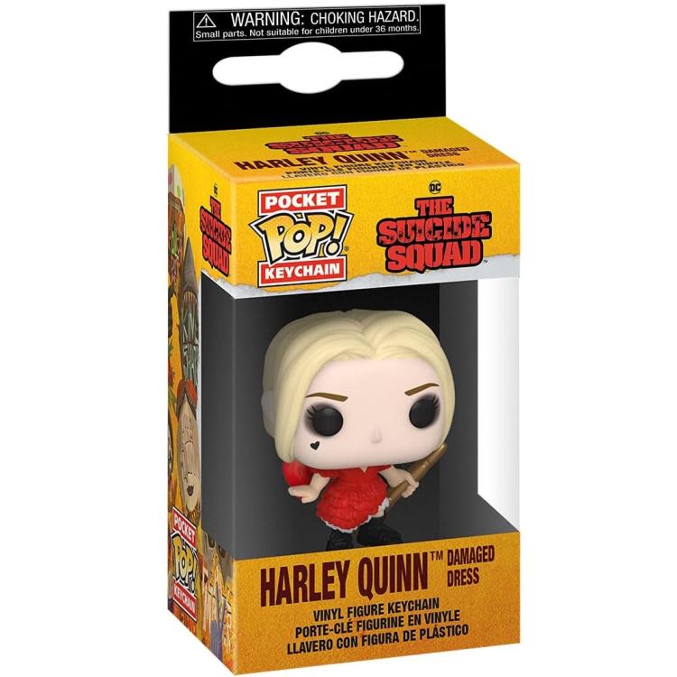 Funko Pocket Keychain Pop! The Suicide Squad: Harley Queen Damaged Dress - Vinyl Figure 4cm