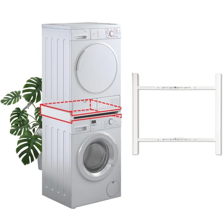Superior Tower Slim Kit Sovrapposizione Lavatrice/Asciugatrice Con Ripiano 60Kg