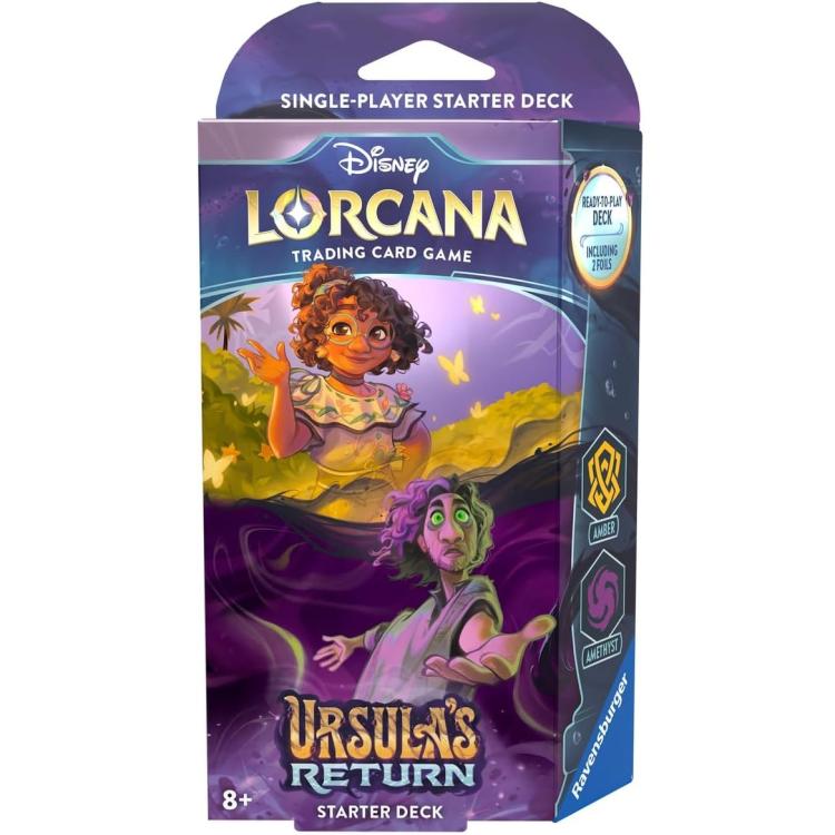 Disney Lorcana "Ursula'S Return" Starter Deck Amber/Amethyst Carte Card Tcg Eng