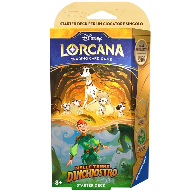 Disney Lorcana Aufbruch der Flutländer Starter Deck Bernstein/Smaragd Sammelkartenspiel Deutsch