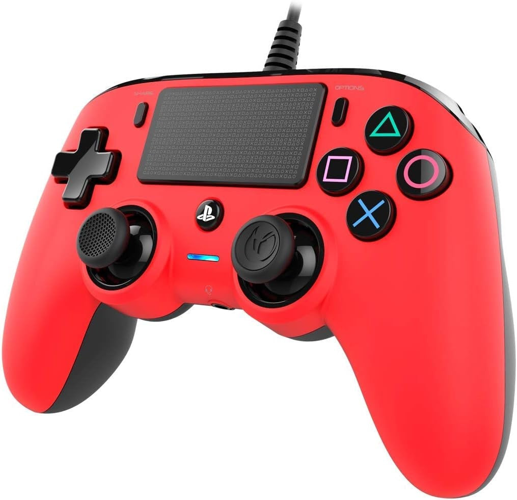 Nacon Controller Wired Pad Playstation 4 Ps4/Pc Kabelgebundener USB-Joypad Rot (Red)
