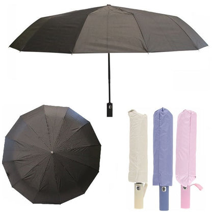 Regenschirm, automatisch, Klappgriff, winddicht, 12K, Ø 105 cm, für Damen und Herren