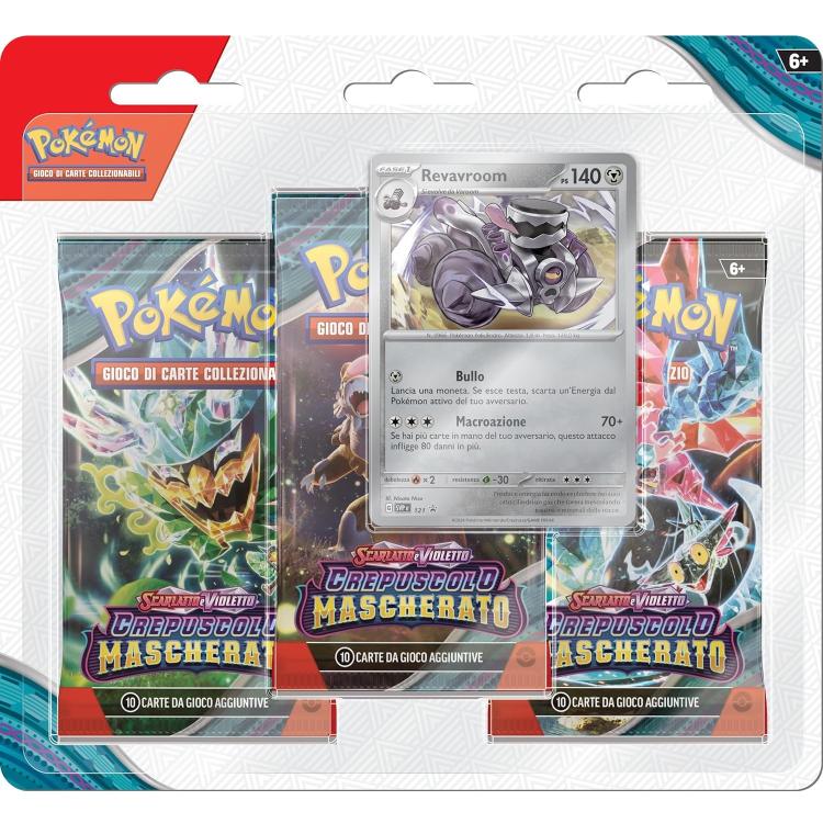 Pokemon Espansione 3 Buste Crepuscolo Mascherato Scarlatto Violetto It Revavroom