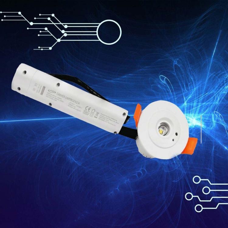 Faretto Di Emergenza Da Incasso 3W Led Cob Lampada Anti Blackout Mini Spot 6500K
