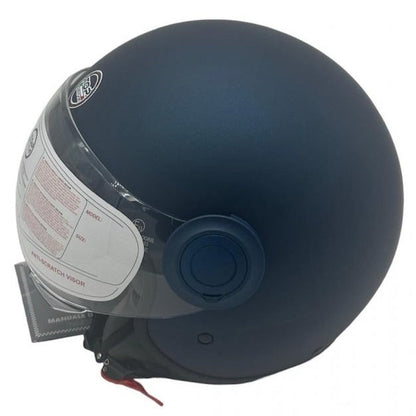 JETHELM SIRIO MATT MOTORRAD ROLLER ZUGELASSEN ECE ABNEHMBARES VISIER (BLAU Gr.M)
