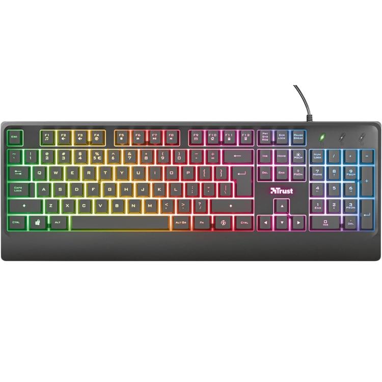 Trust Tastiera Basic Gaming LED Keyboard Hintergrundbeleuchtet Mehrfarbig Gaming-PC