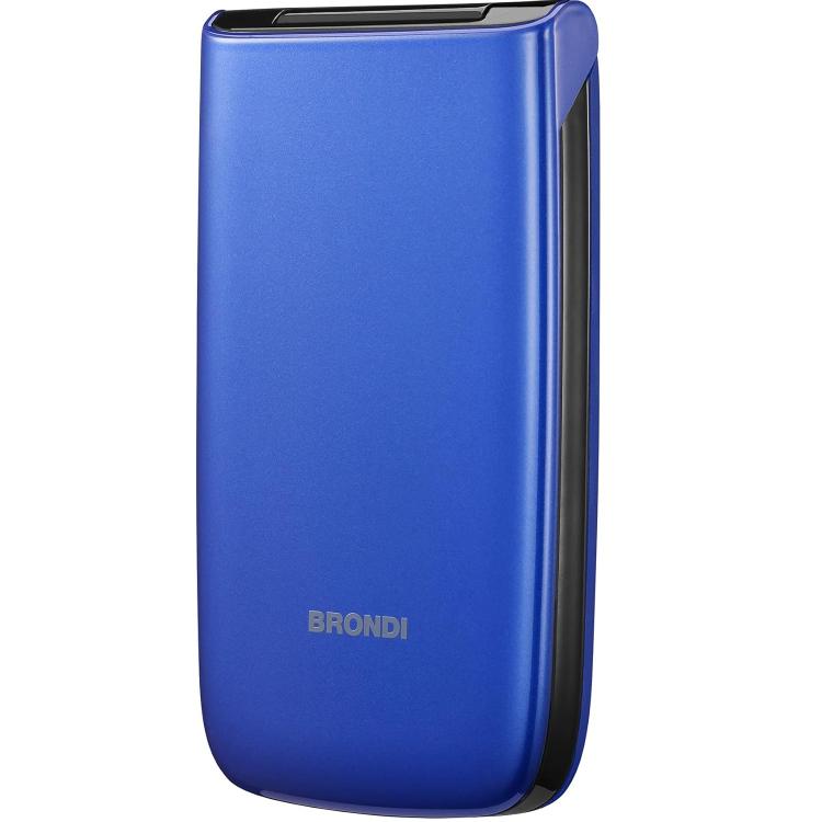 Brondi Magnum 4 GSM-Klapphandy Maxi-Display Dual-SIM Kamera 1,3 MP Blau