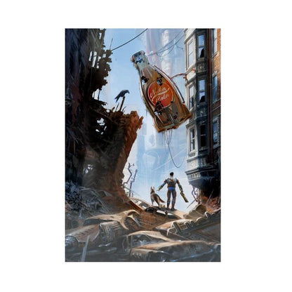 ABYSTYLE FALLOUT 4: STRASSENSZENE GERAHMTES POSTER BILDERRAHMEN DRUCK 30x40