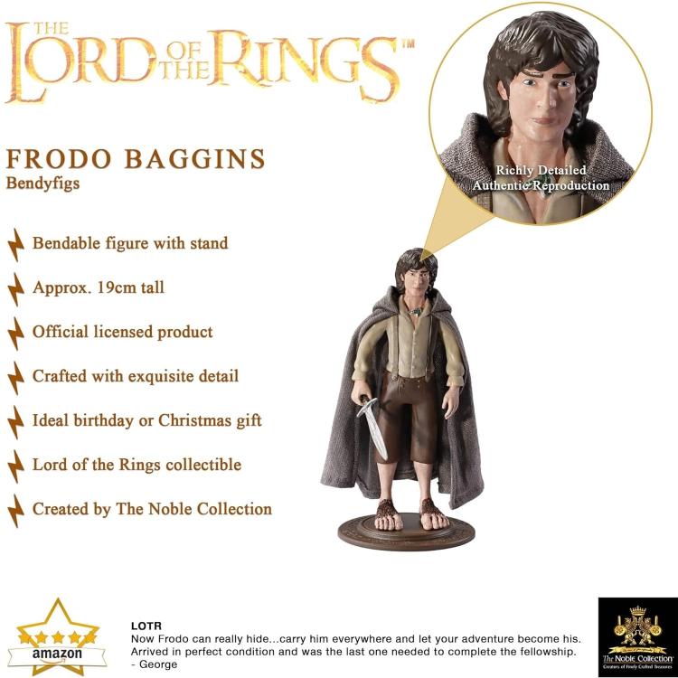 Bendyfigs - Lord Of The Ring (Frodo Baggins) Action Figure 18cm Signore Degli Anelli