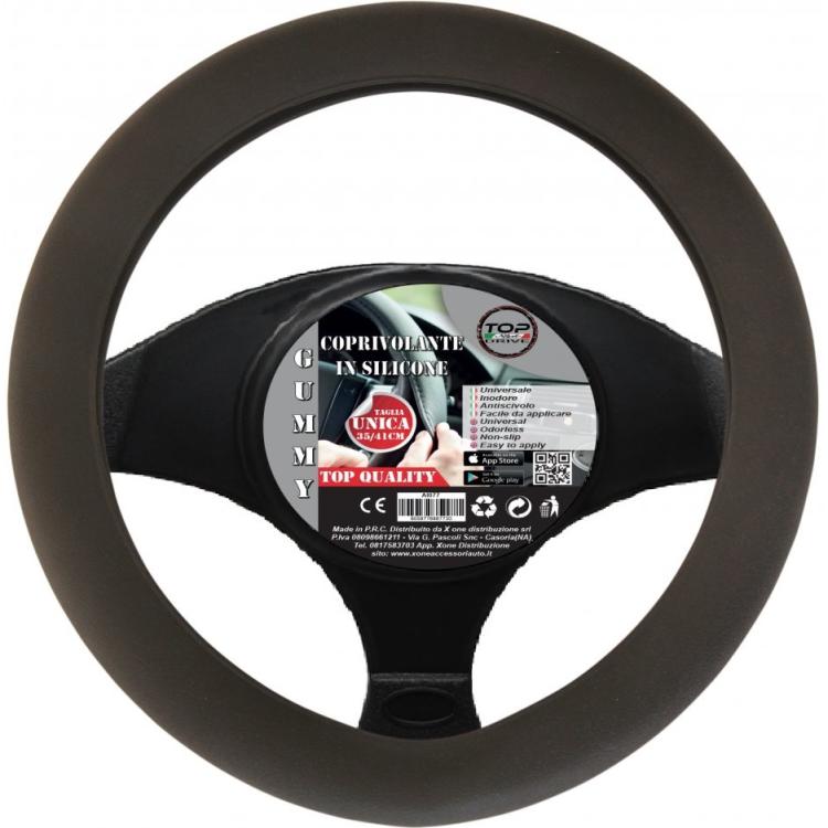 Lenkradbezug Auto Silikon Rutschfester Lenkradbezug Schwarz Universal 35-41cm