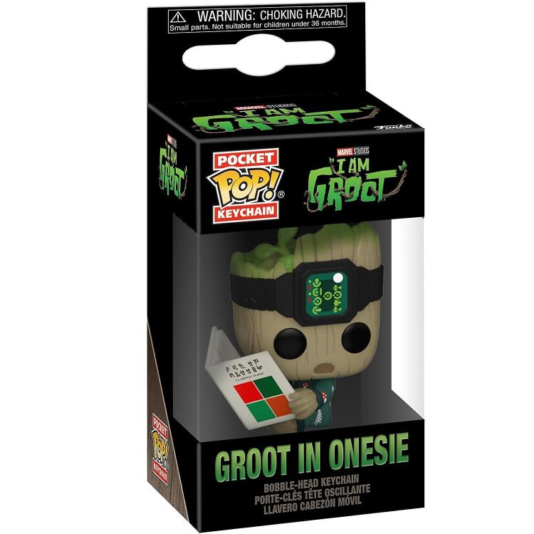 Funko Pop Pocket Keychain - Marvel: I Am Groot (Groot Im Strampler) Schlüsselanhänger 4cm