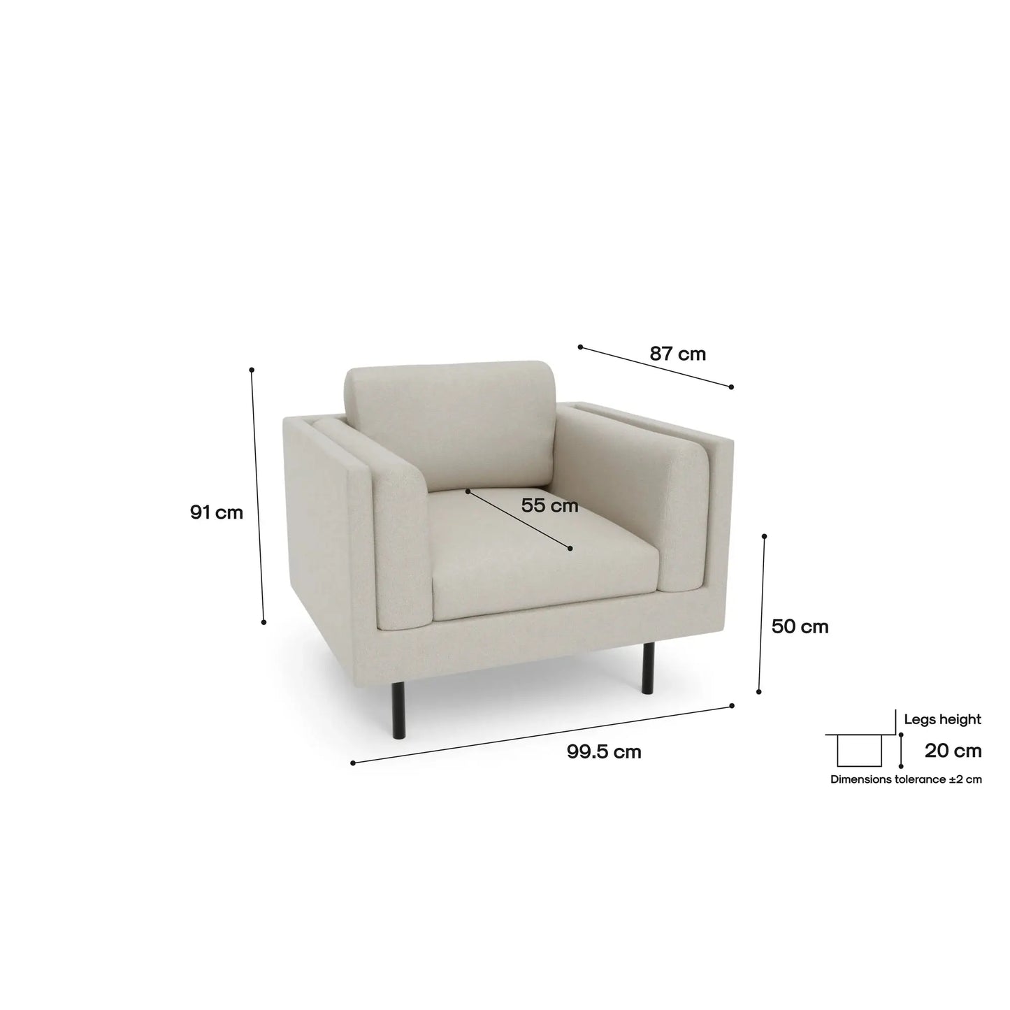 Sessel CHELSEA - Creme