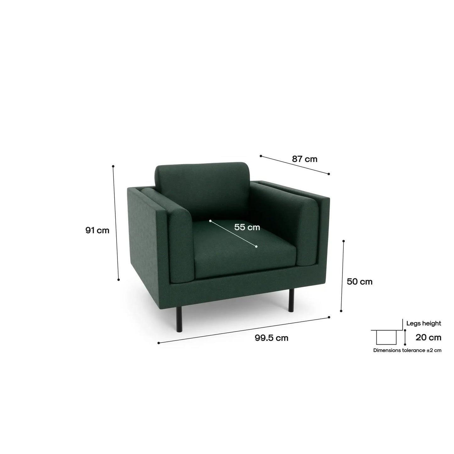 Poltrona CHELSEA - Verde