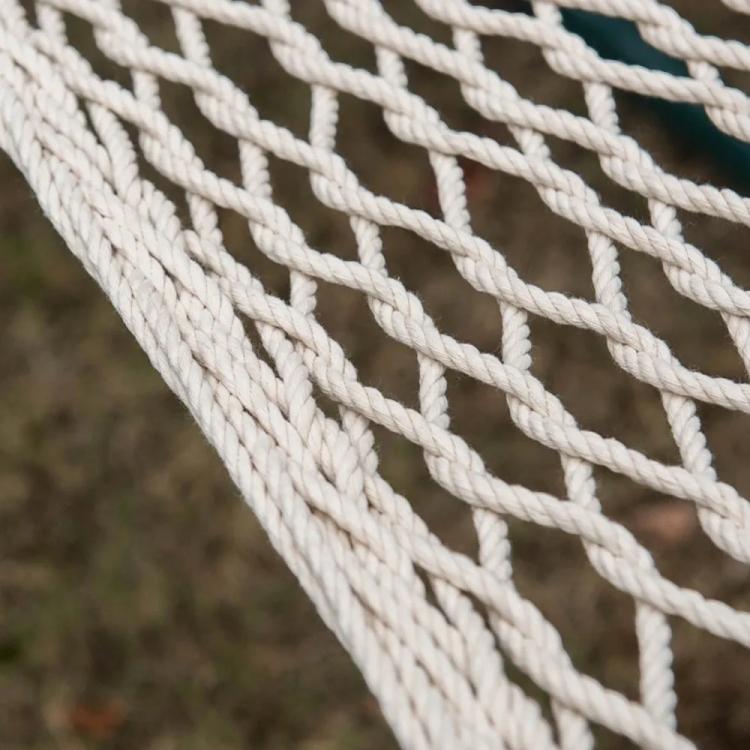 Hängematte Klassisch Netzseil Baumwolle Holzstab 80x200 Garten Camping