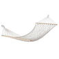 Classic Hammock Rope Net Cotton Wood Support Bar 80x200 Garden Camping