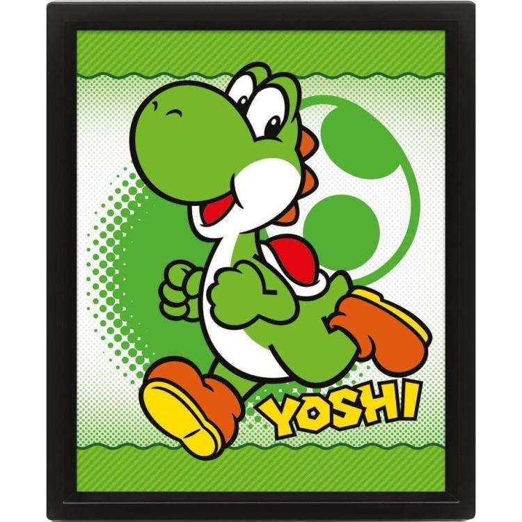 Pyramid - Super Mario Bros / Yoshi Flip Poster gerahmt 3D Wackelbild