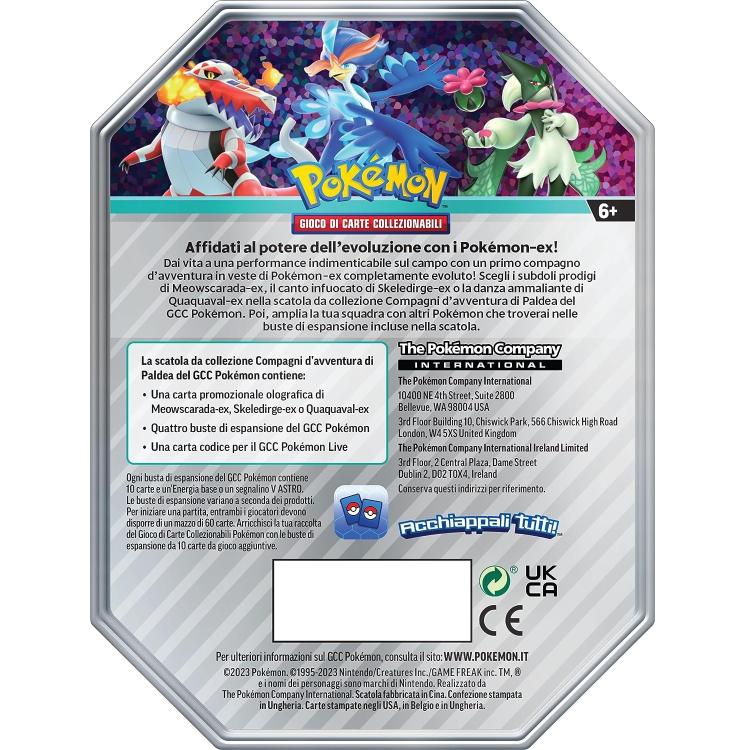 Pokemon Tin: Paldea Abenteuer-Freunde Erweiterungspack (Meowscarada-Ex)