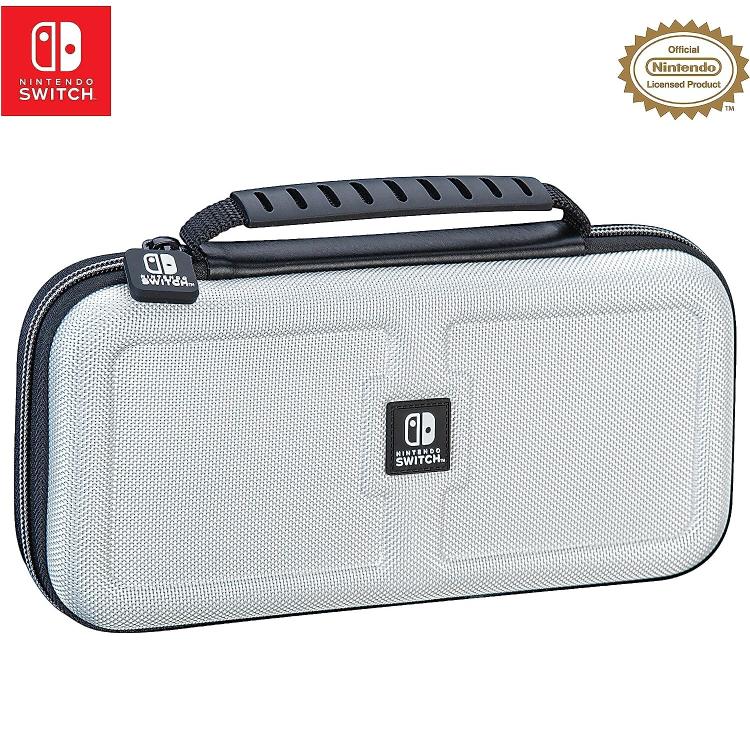 Nintendo Switch Deluxe Reisetasche Hülle Metallic Silber Kompatibel mit Oled/Lite