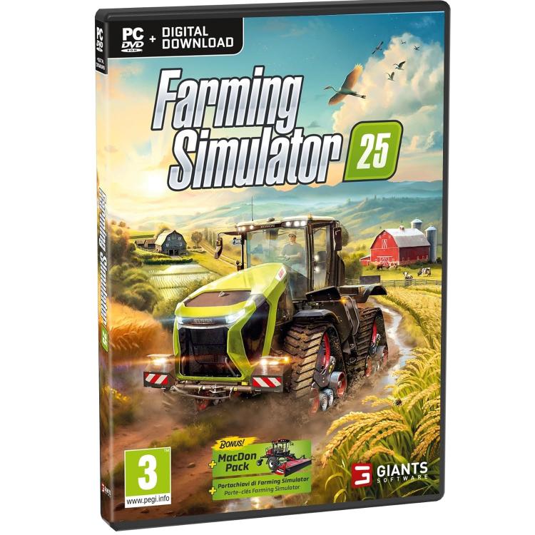 Landwirtschafts-Simulator 25 (PC) Videospiel (DVD-Disc + Digitaler Download) PAL Italienisch