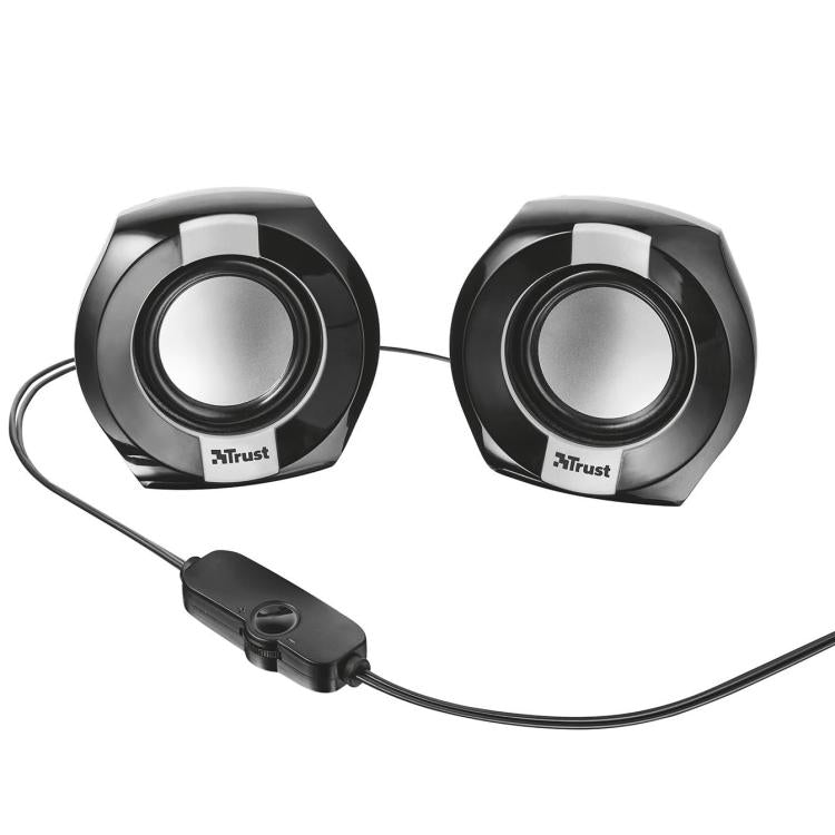Trust Polo Speaker 2.0 Lautsprecher 8W PC Audio Set Stereo Desktop Lautsprecher Schwarz