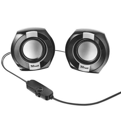 Trust Polo Speaker 2.0 Lautsprecher 8W PC Audio Set Stereo Desktop Lautsprecher Schwarz