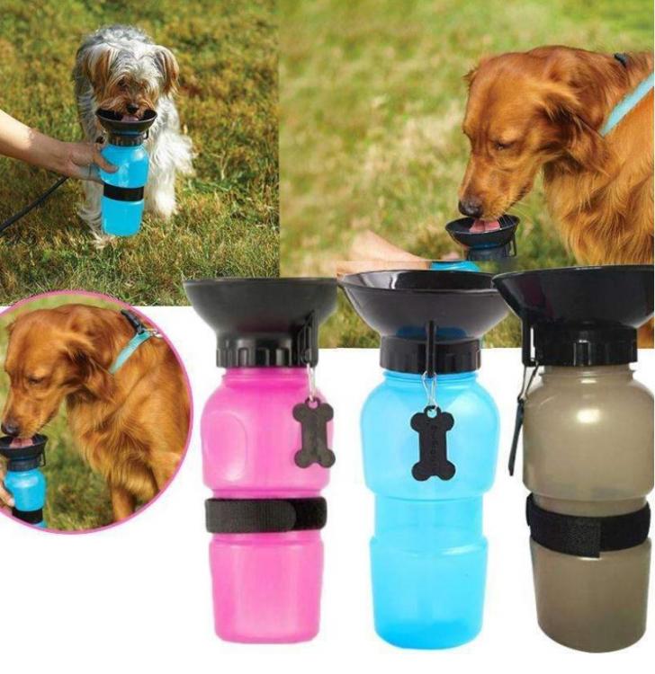 Tragbare Trinkflasche für Hunde Katzen Haustiere Wasserspender Trinknapf Reisenapf