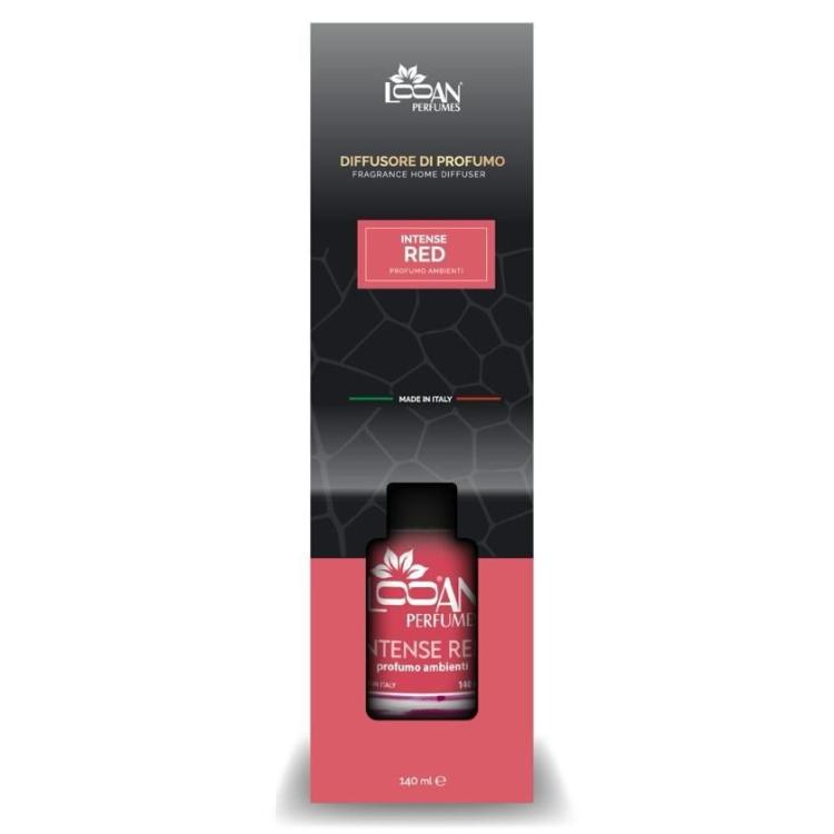 Looan Raumduft Diffuser mit Stäbchen 140ml Hausduft Intense Red