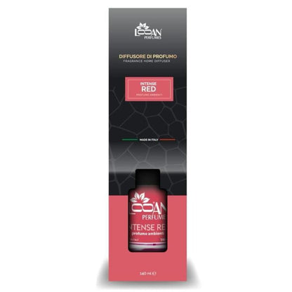 Looan Raumduft Diffuser mit Stäbchen 140ml Hausduft Intense Red