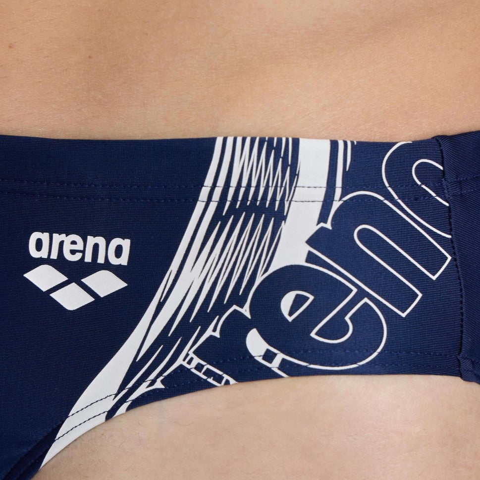 Arena Costume slip da uomo da piscina Briefs Graphic 005536 710 blu-bianco