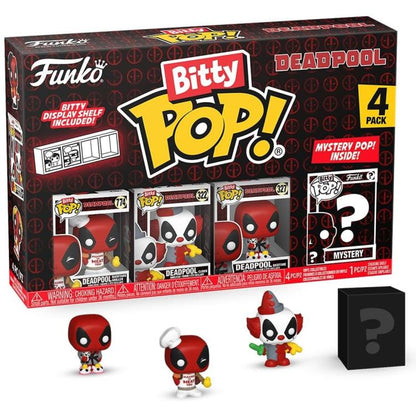 Funko Bitty Pop ! Deadpool - Deadpool Bbq/Clown/Bedtime 4 Pack Mistery Figure