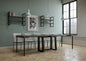 Asia extendable console table 90x40/288 cm with anthracite frame