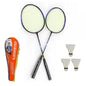 PAIR OF BADMINTON RACKETS + 3 SHUTTLECOCKS WITH CARRY BAG TENNIS DFH