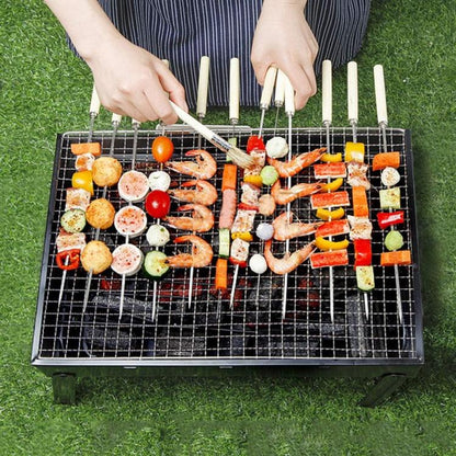 Barbecue da Tavolo Carbonella Grill con Valigetta Portatile Barbeque BBQ Pieghevole Campeggio