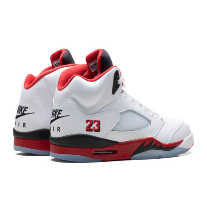 Jordan 5 Retro Fire Red Black Tongue