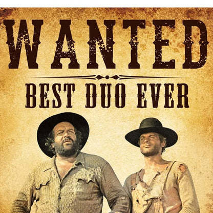 Metallschild "Wanted" Bud Spencer & Terence Hill 30x40cm Schild T303/002